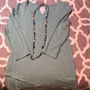 Dress barn Sunday 3/4 sleeve comfy shirt,